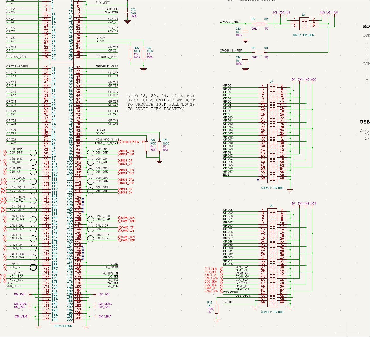 orcad2kicad로 변환한 결과를 KiCad 10에서 연 회로도 화면